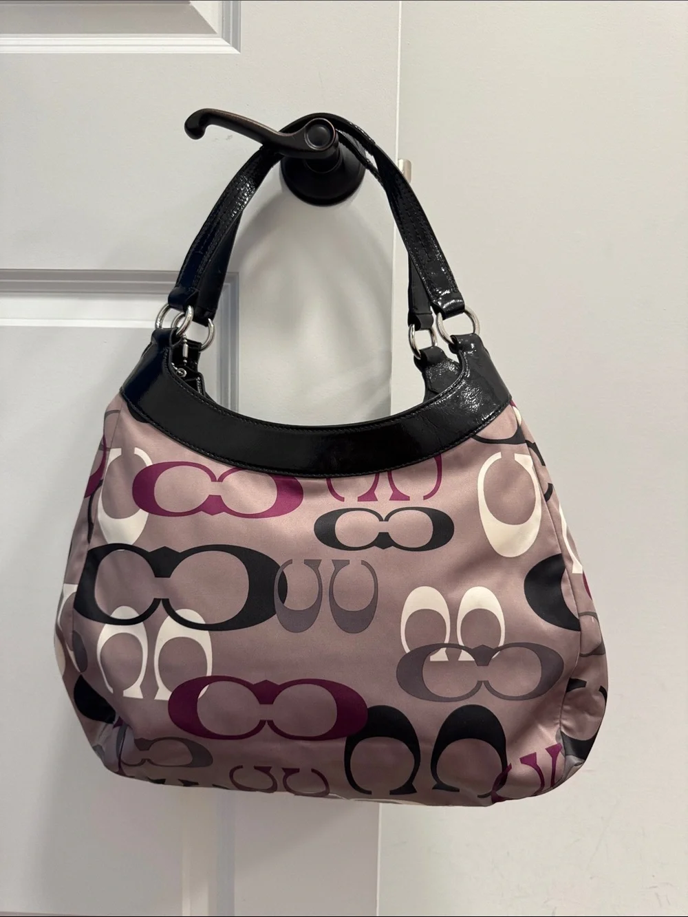 Coach SoHo optic print large signature logo shoulder bag purse with hangtag